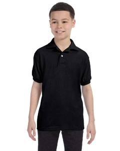 Hanes 054Y Youth 5.5 oz., 50/50 EcoSmart® Jersey Knit Polo