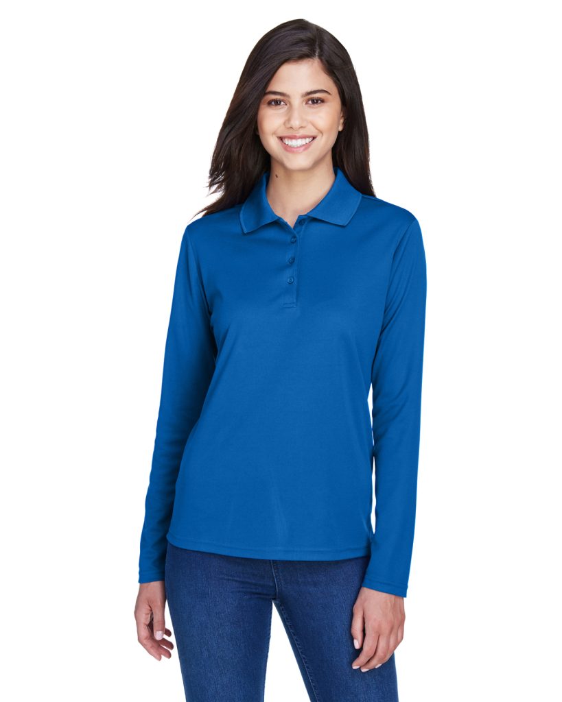 Core 365 78192 Ladies Long Sleeve Pinnacle Performance Polyester Polo